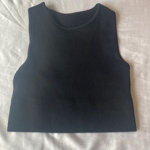 gilly hicks ribbed seamless high-neck bra top